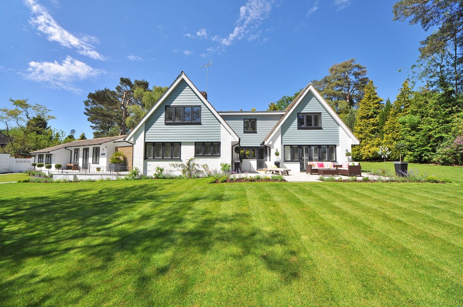 Daylight suburban home exterior